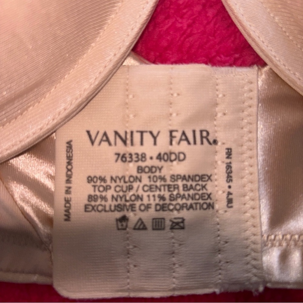 🏝️Vanity Fair Women's Illumination Support Bra Size 40DD Rose Beige - Picture 8 of 12